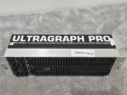 Behringer ULTRAGRAPH PRO FBQ6200HD - 31-Band Stereo Graphic Equalizer (Spares or Repairs)