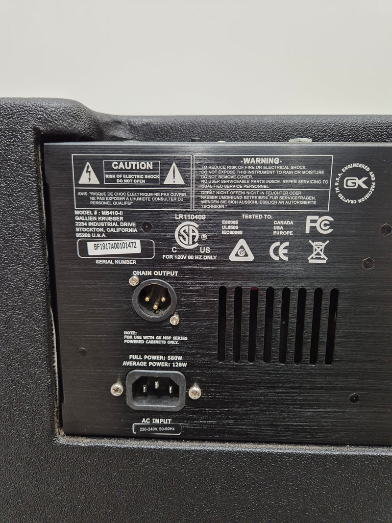 Gallien-Krueger MB410-II - 500W Bass Combo Amp - Excellent - Image 7