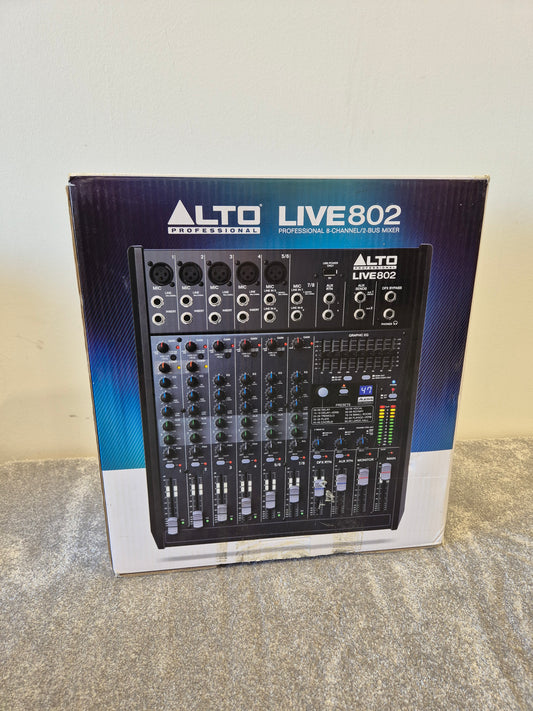 Alto Live 802 - 8-channel, 2-bus Mixer w/ Original Box