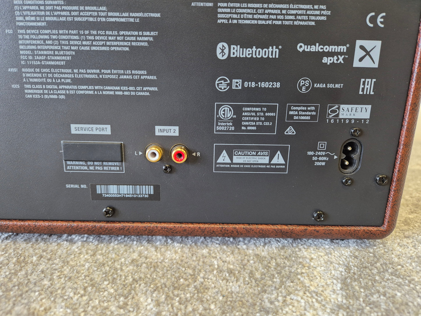 Marshall Stanmore - Bluetooth Speaker and Guitar Amplifier