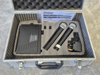 Prosound L59AW Twin Microphone Portable VHF Wireless (Spares or Repairs)