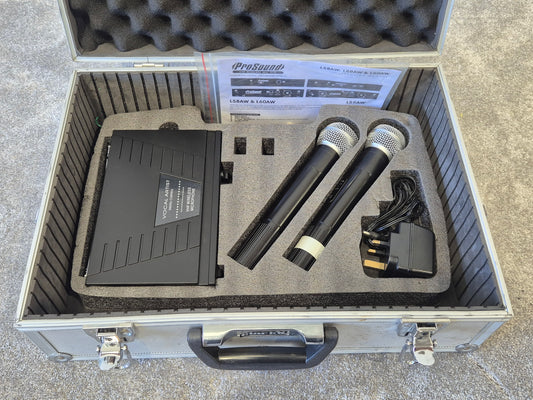 Prosound L59AW Twin Microphone Portable VHF Wireless (Spares or Repairs)