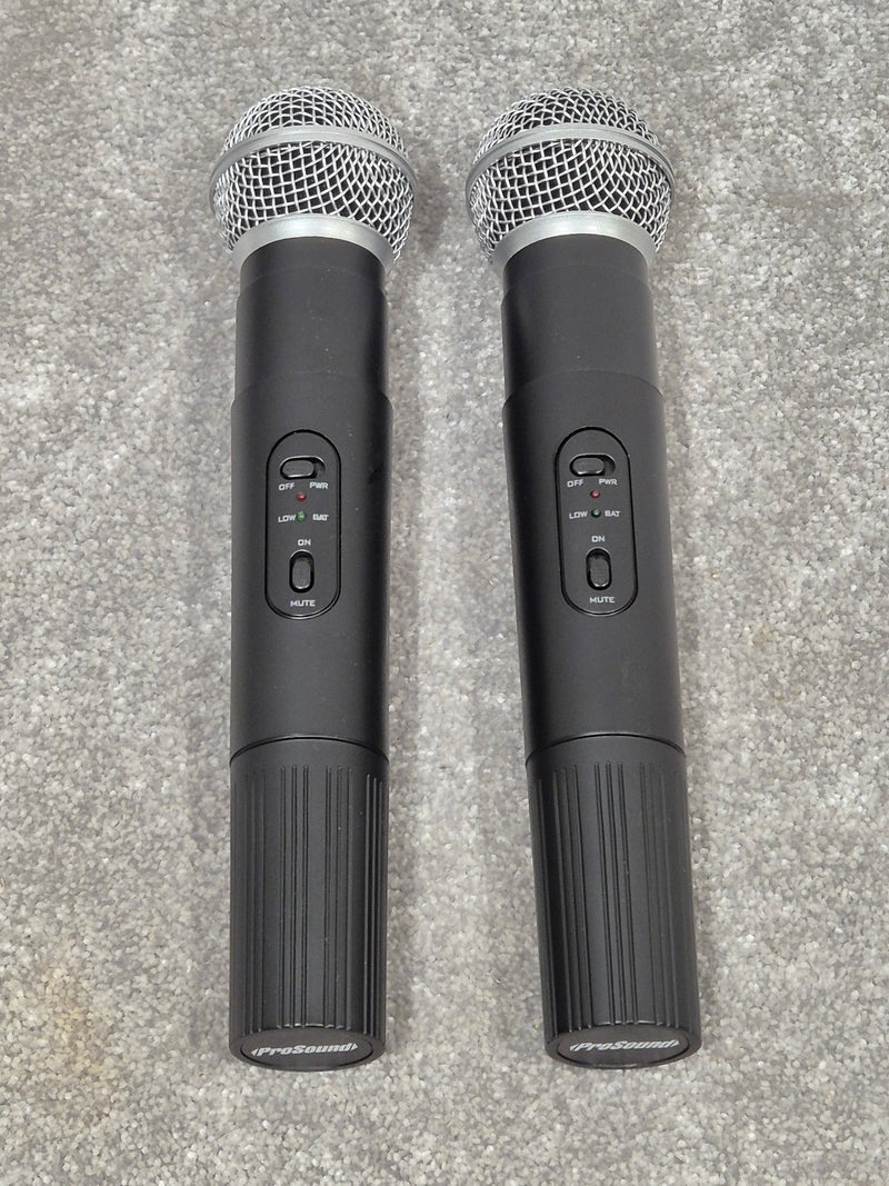 Prosound L59AW Twin Microphone Portable VHF Wireless + Black Case - Image 2