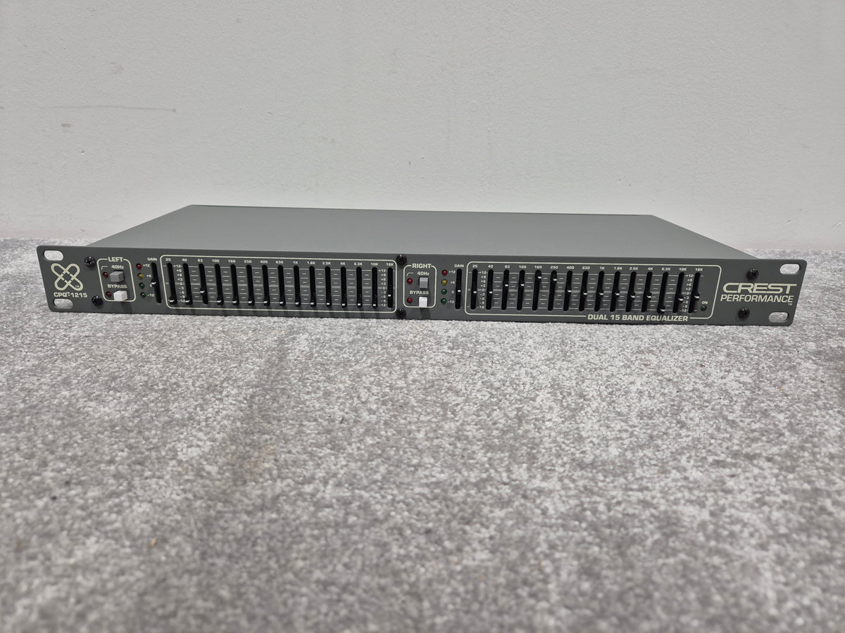 Crest CPQ1215 - 2-Channel, 15 band Graphic Equalizer