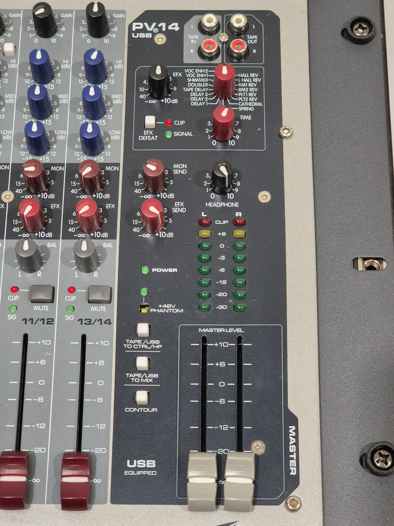Peavey PV 14 USB - Versatile 14-Channel Mixer w/ Flight Case - Image 2