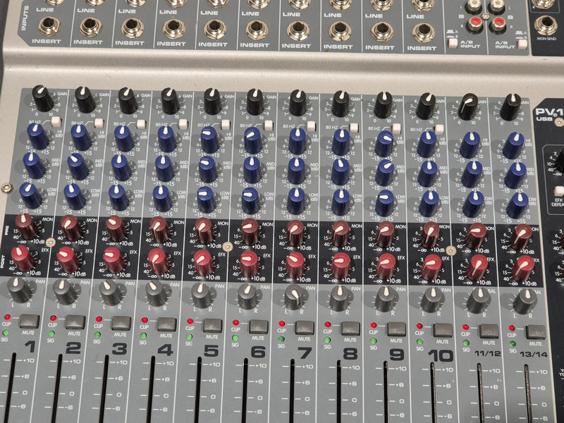 Peavey PV 14 USB - Versatile 14-Channel Mixer w/ Flight Case - Image 4