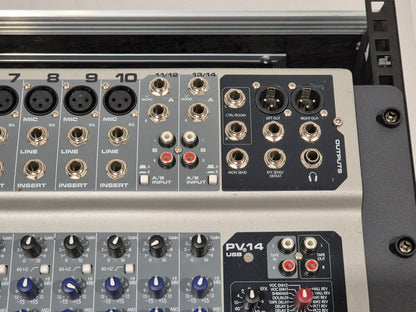 Peavey PV 14 USB - Versatile 14-Channel Mixer w/ Flight Case