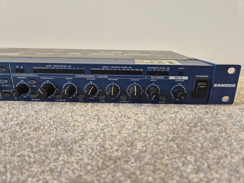 Samson S-COM Plus Stereo Compressor/Limiter - Versatile Audio Processing - Very Good w/ Original Box - Image 2