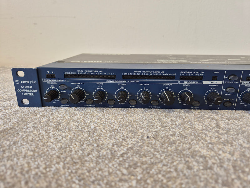Samson S-COM Plus Stereo Compressor/Limiter - Versatile Audio Processing - Very Good w/ Original Box - Image 3