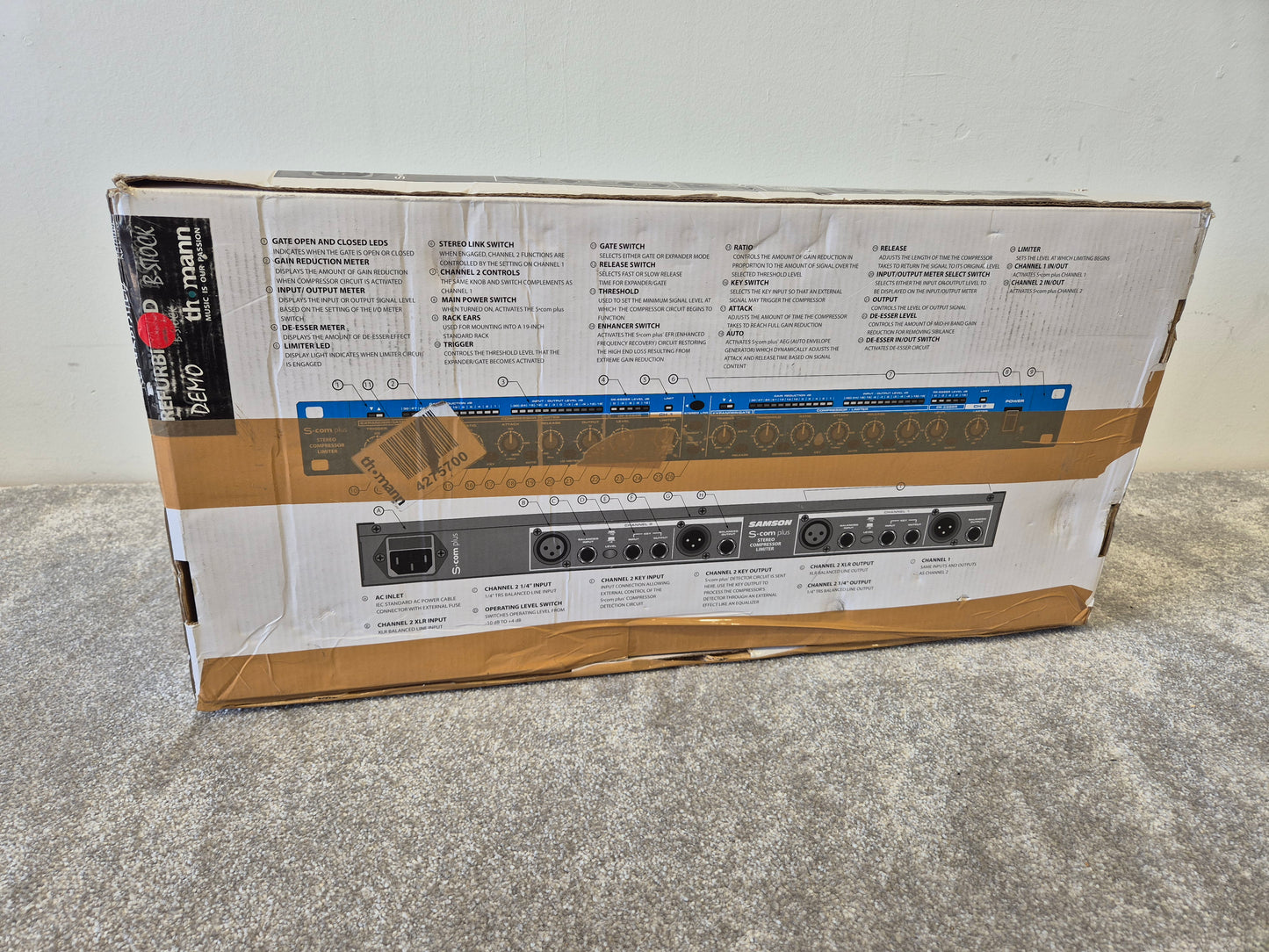 Samson S-Com Plus - Stereo Compressor/Limiter w/ Original Box