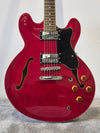 Vintage VSA500 - Semi-Hollow Body Electric Guitar - Red - Photo 1