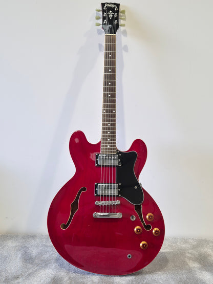 Vintage VSA500 - Semi-Hollow Body Electric Guitar - Red