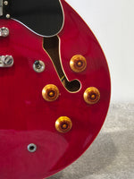 Vintage VSA500 - Semi-Hollow Body Electric Guitar - Red - Image 3