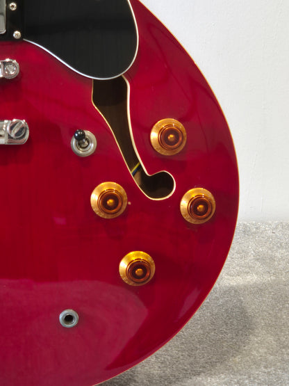 Vintage VSA500 - Semi-Hollow Body Electric Guitar - Red