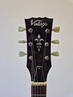 Vintage VSA500 - Semi-Hollow Body Electric Guitar - Red - Image 6