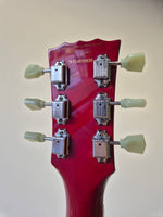 Vintage VSA500 - Semi-Hollow Body Electric Guitar - Red - Image 7