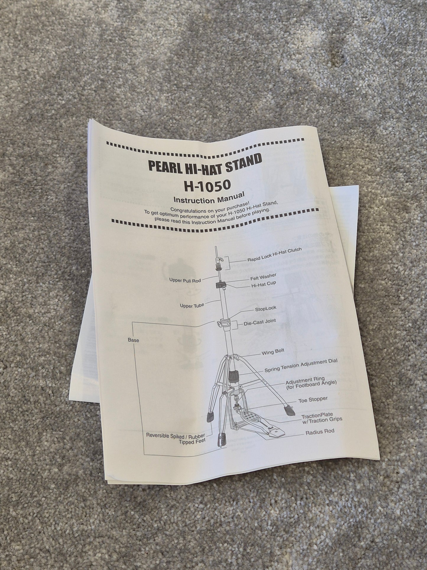 Pearl H-1050 - Hi-Hat Stand (Open Box New)