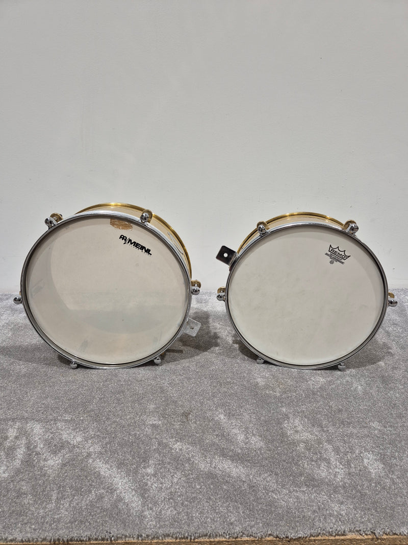Meinl Artist Series Luis Conte Brass Timbales 14” and 15” w/ Black Case - Image 1