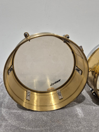 Meinl Artist Series Luis Conte Brass Timbales 14” and 15” w/ Black Case