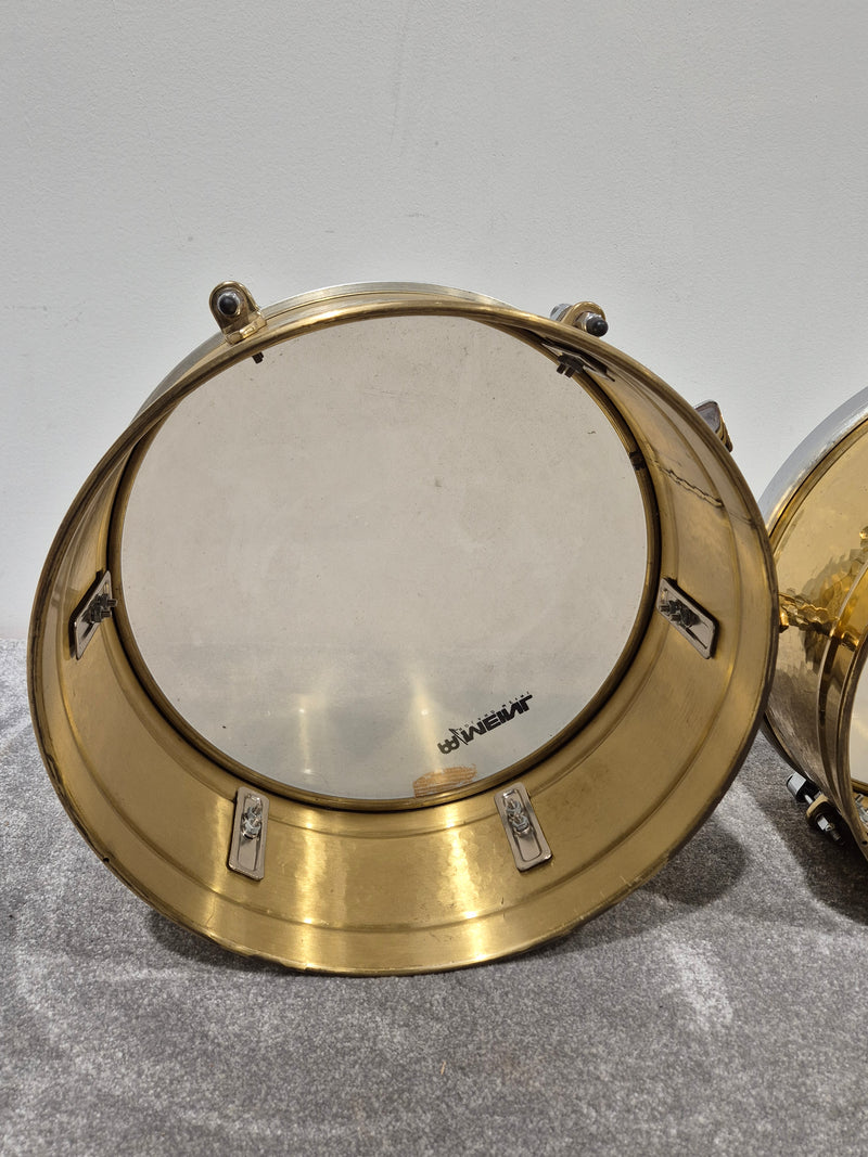 Meinl Artist Series Luis Conte Brass Timbales 14” and 15” w/ Black Case - Image 16