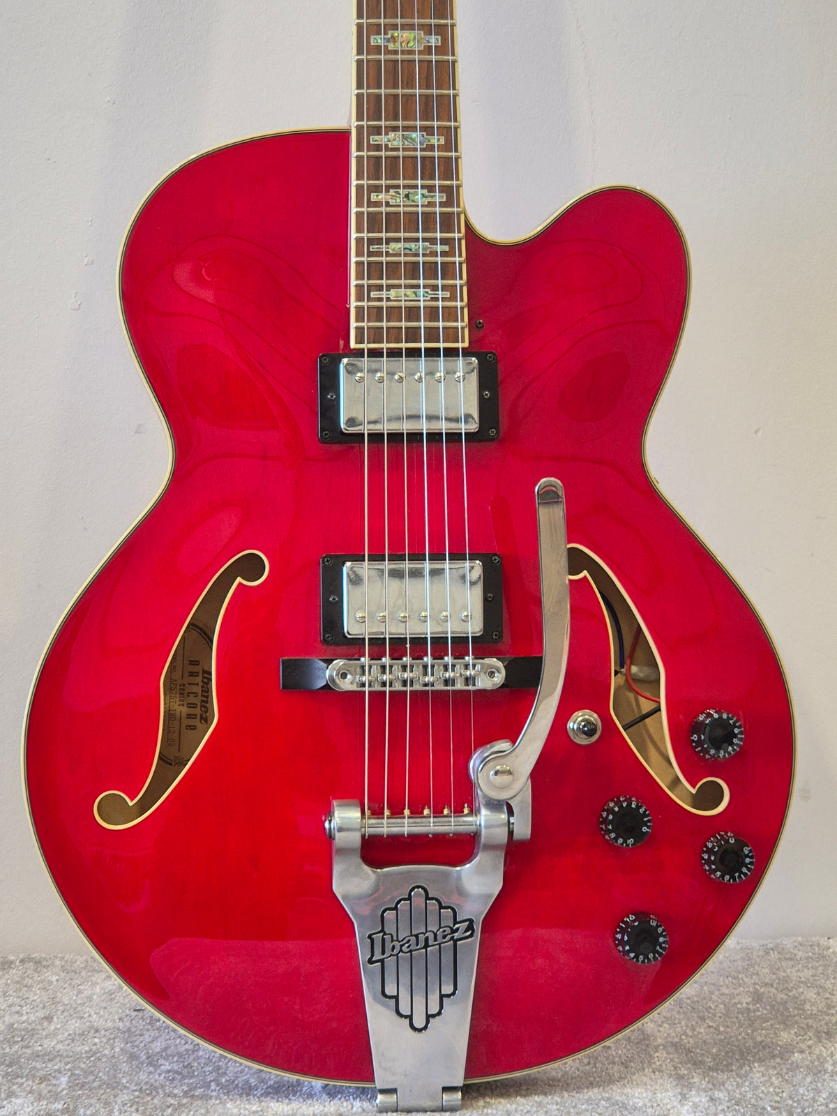 Ibanez Artcore AFS75T - Semi-Hollow Body Electric Guitar - Cherry Red