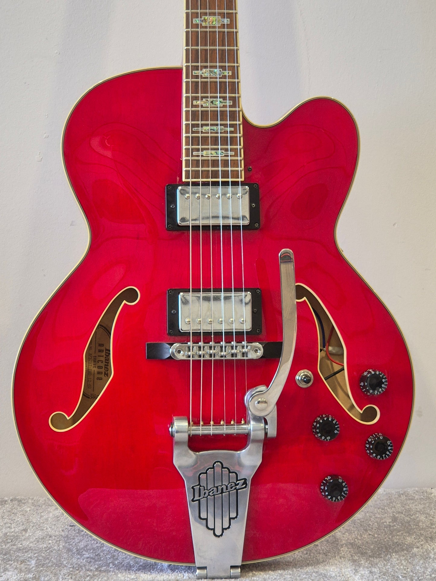 Ibanez Artcore AFS75T - Semi-Hollow Body Electric Guitar - Cherry Red