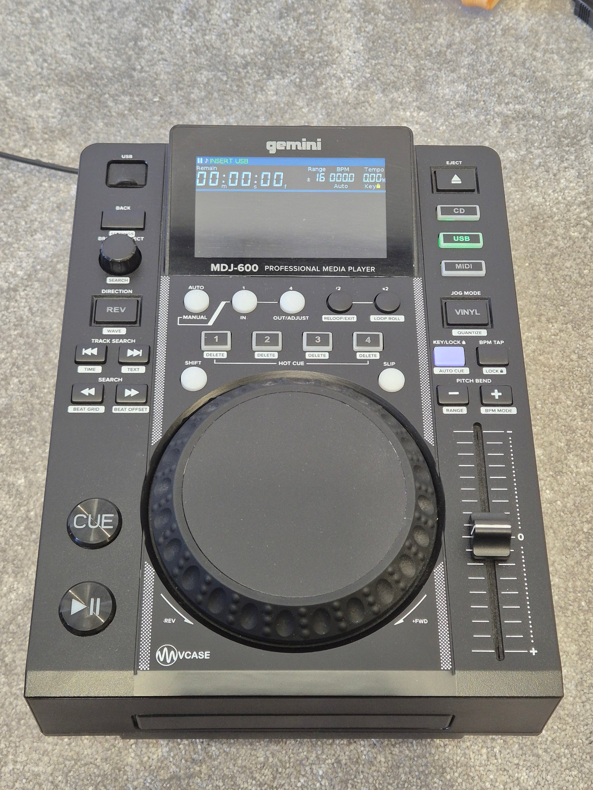 Gemini MDJ-600 - Professional CD and USB Media Player w/ Original Box