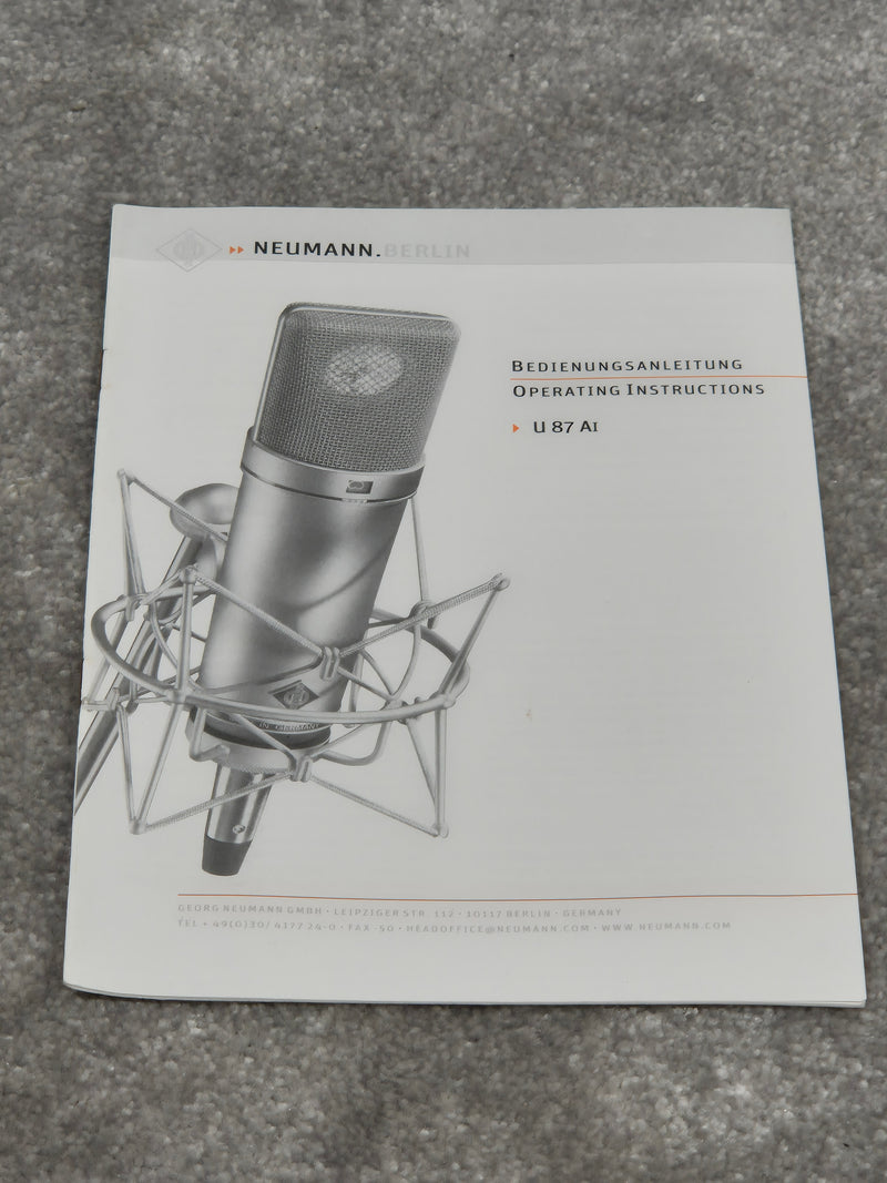 Neumann U87 AI - Diaphragm Condenser Microphone - Open Box New - Image 12