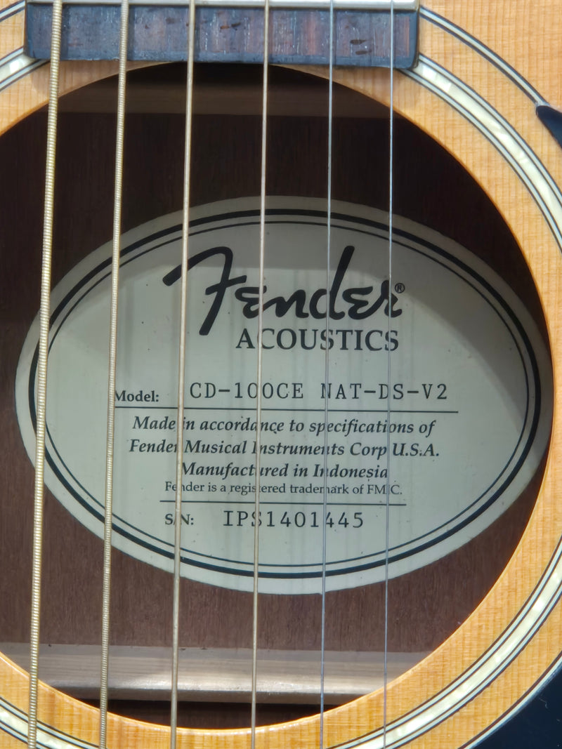Fender CD-100 NAT-DS-V2 - Electro Acoustic Guitar - Image 4