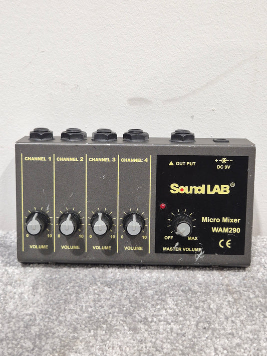 Sound Lab WAM 290 Micro Mixer - 4-Channel Mono Mixer