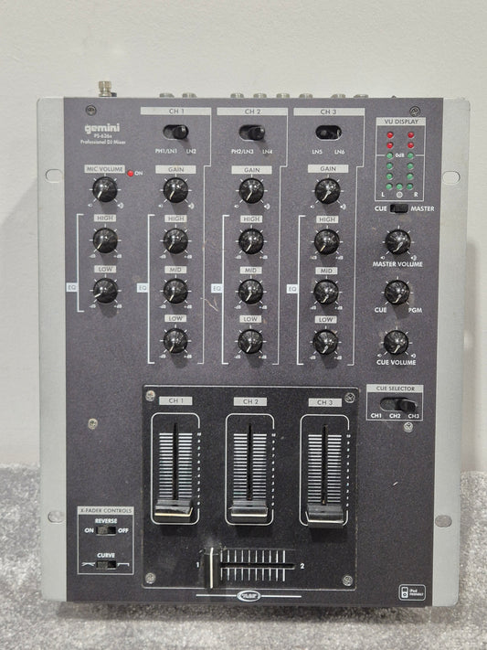 Gemini PS-626x - Professional 3-Channel DJ Mixer (Read Description)