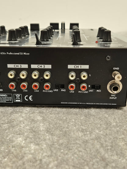 Gemini PS-626x - Professional 3-Channel DJ Mixer (Read Description)