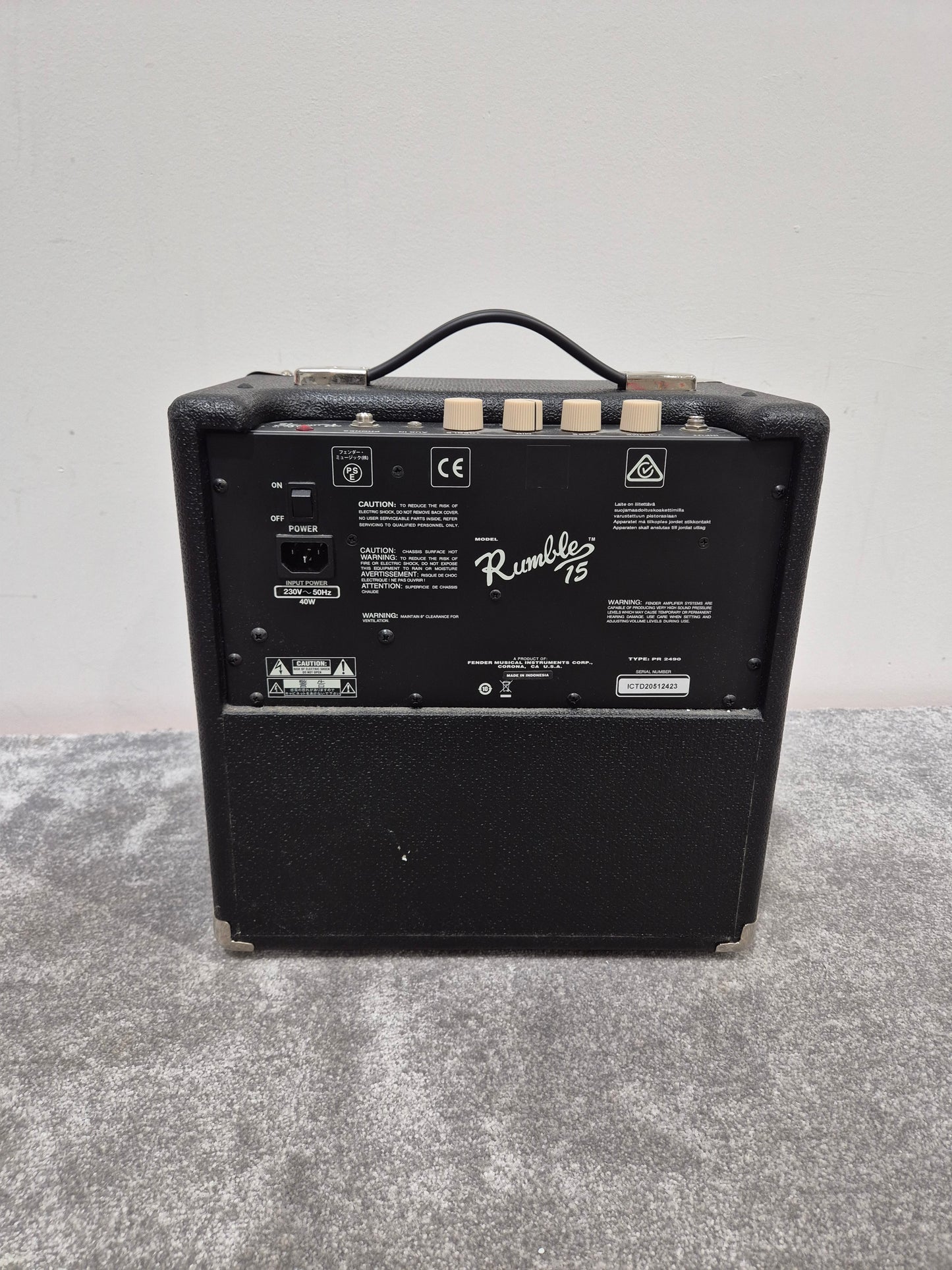 Fender Rumble 15 Bass Combo Amplifier