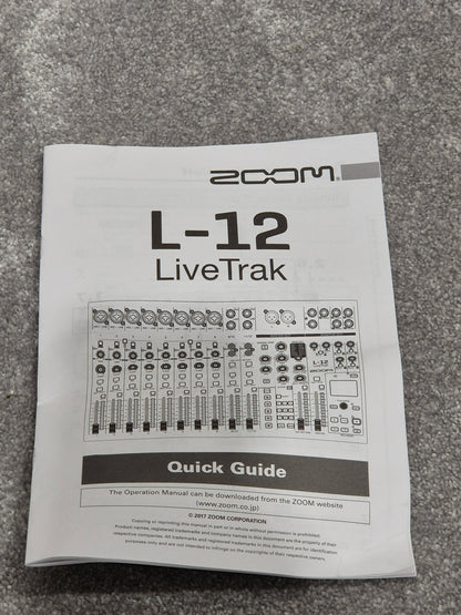 Zoom LiveTrack L12 - Digital Mixer and Multitrack Recorder w/ Original Box