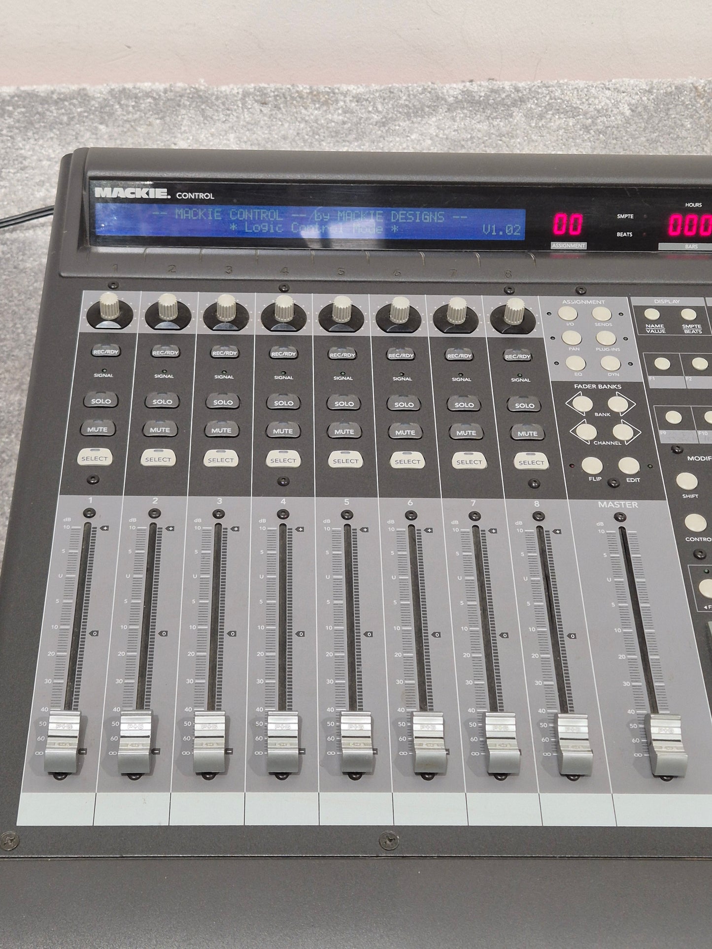 Mackie Eight Channel Master Control - Studio Mixer - Excellent w/ Power Supply & Cables
