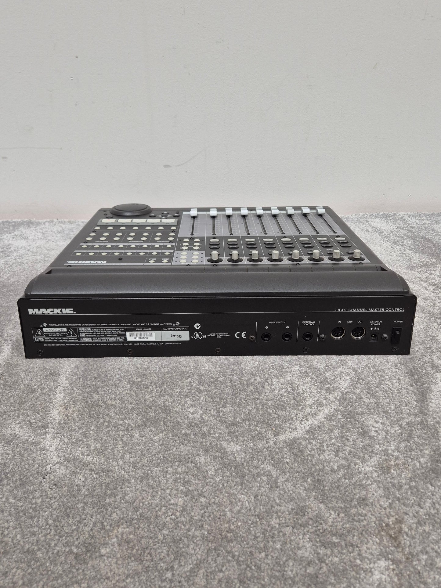 Mackie Eight Channel Master Control - Studio Mixer - Excellent w/ Power Supply & Cables