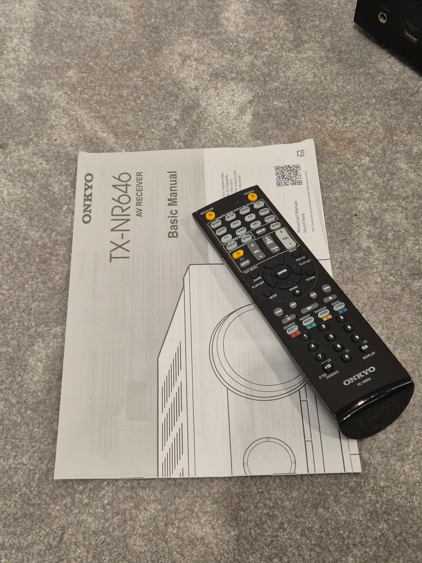 Onkyo TX-NR646 - 7.2-Channel AV Receiver - Very Good