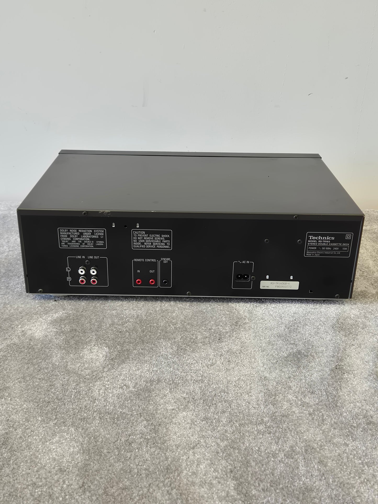 Technics RS-TR165 - Stereo Double Cassette Deck