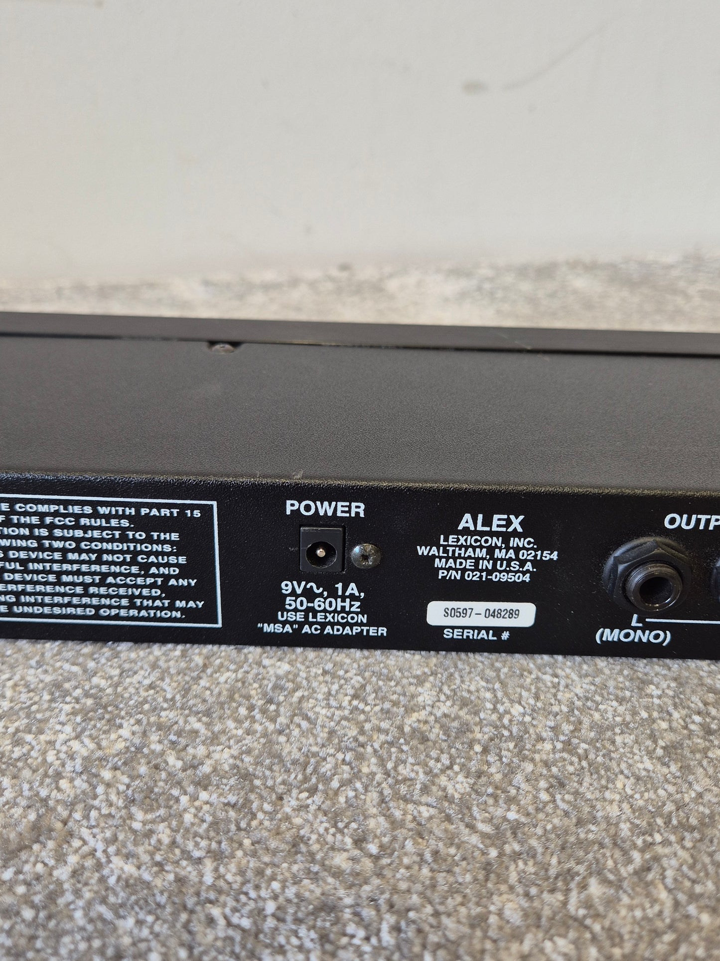 Lexicon Alex - Digital Reverb and Effects Processor
