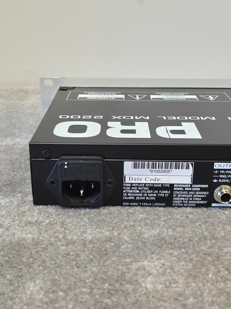 Behringer MDX2200 Composer Pro - 1U Rackmounting Compressor - Image 7