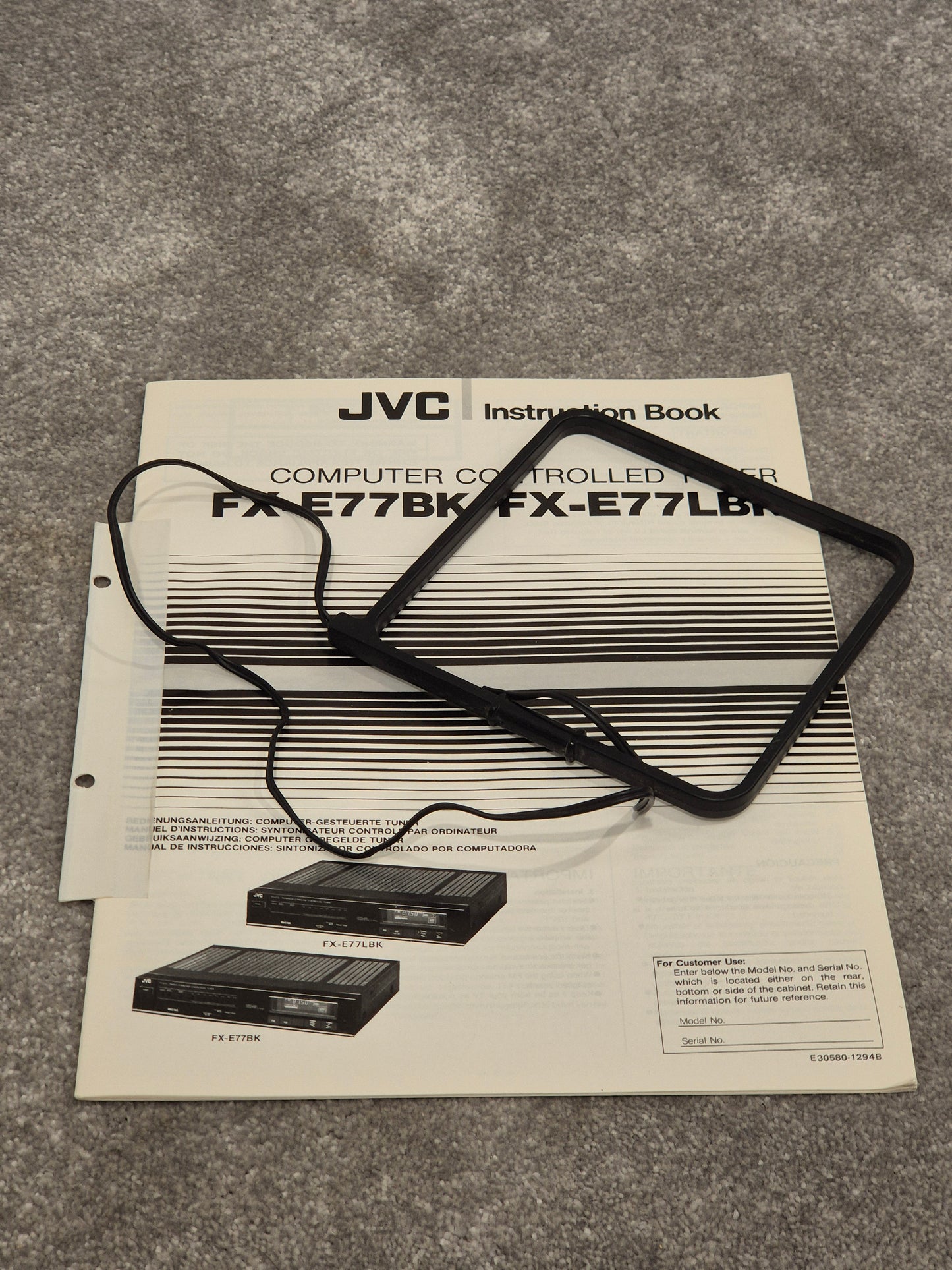 JVC FX-E77L - Computer-Controlled Tuner - Very Good