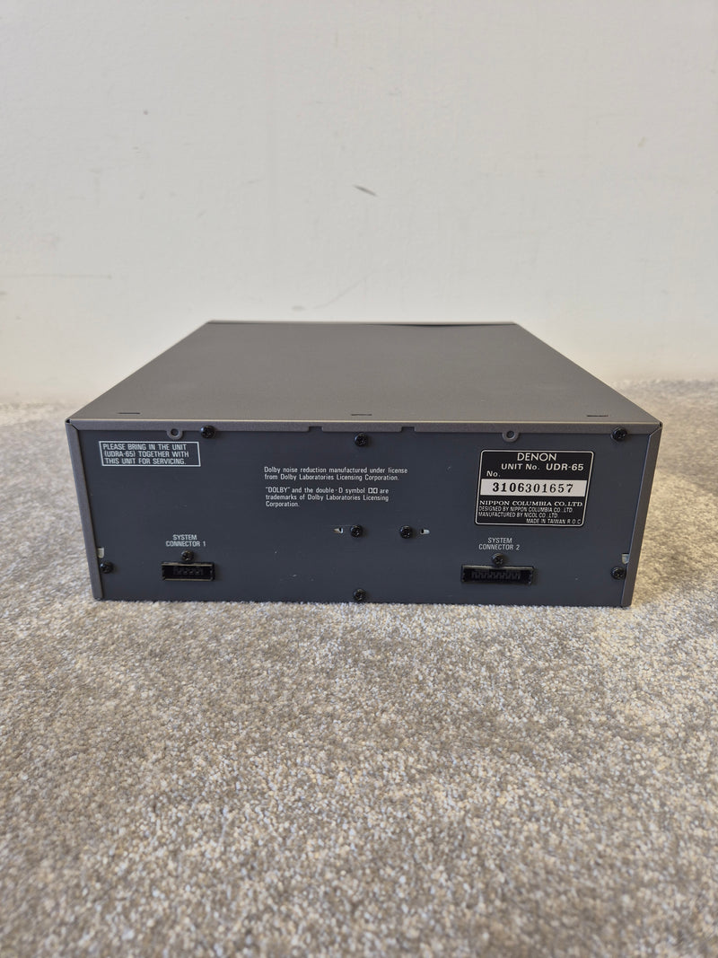 Denon UDR-65 – Double Cassette Deck – Very Good (Untested, Requires Special Power Connector) - Image 6