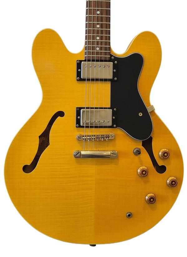 Epiphone Dot Deluxe Flame – Semi-Hollow Body Electric Guitar – Excellent w/ Soft Case