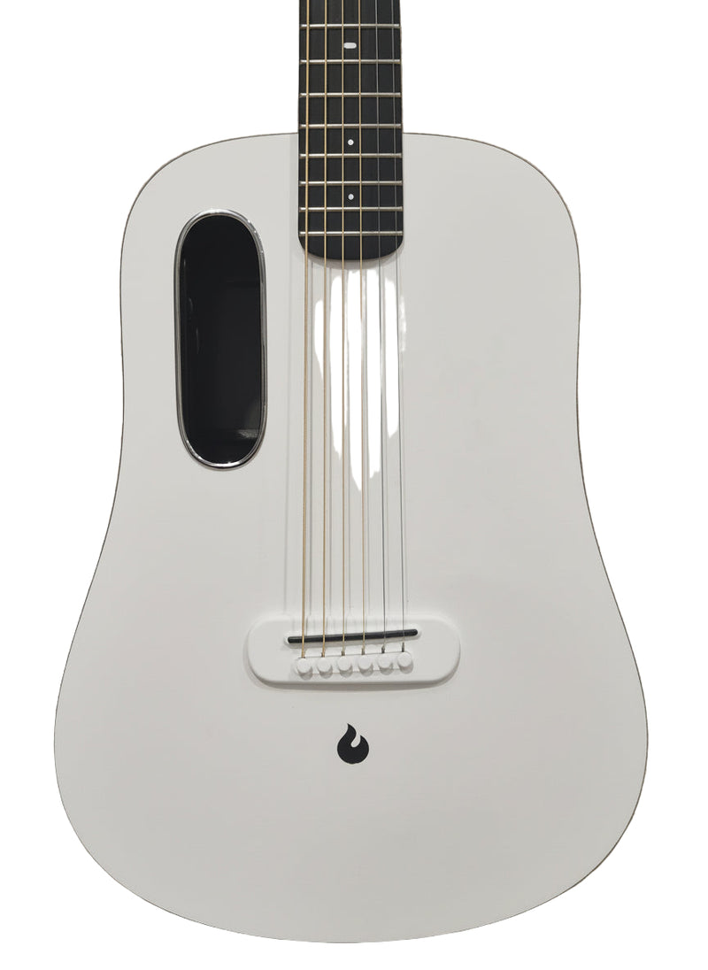Lava ME 3 – White Smart Carbon Fiber Guitar – Excellent w/ Soft Gig Bag, New Strings & USB-C Cable - Image 1