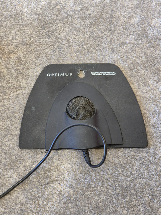 Optimus 33-3020 Omnidirectional Boundary Microphone – Vintage Dynamic Mic w/ Original Box – Good Condition