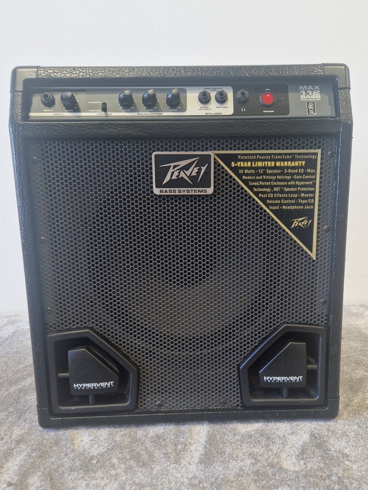 Peavey Max 112 Bass Combo Amp – 35 watts, TransTube Gain, 3-Band EQ - Very Good