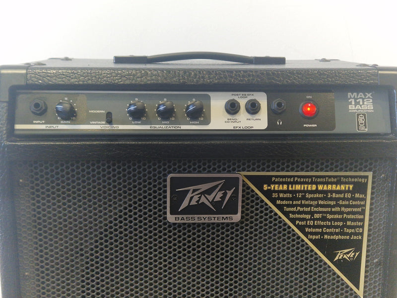 Peavey Max 112 Bass Combo Amp – 35 watts, TransTube Gain, 3-Band EQ - Very Good - Image 4