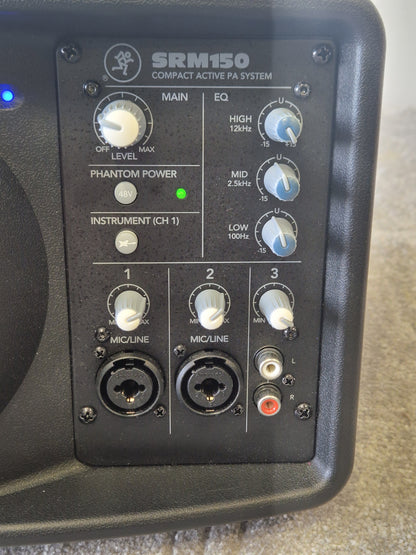 Mackie SRM150 Compact PA System  w/ Soft Case - 150W, 3-Channel Mixer - Mint