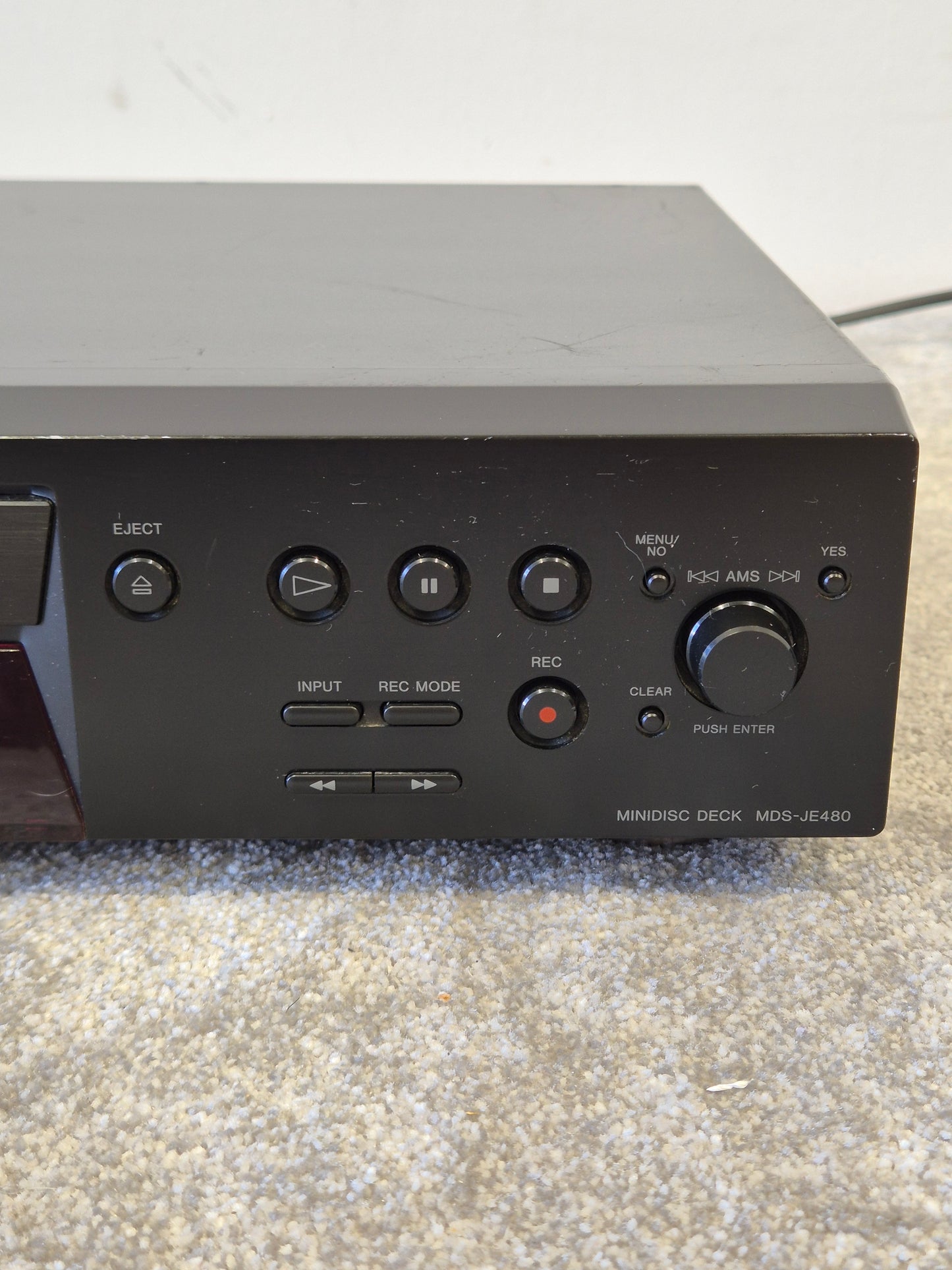 Sony Minidisc Deck MDS-JE480 MDLP Long Play Support - Very Good
