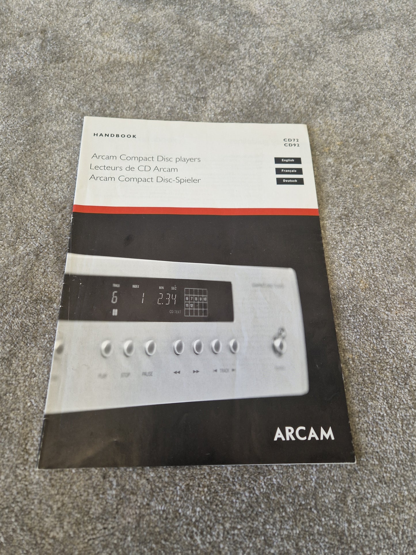 Arcam CD72 CD Player – 24-Bit Burr-Brown DAC, Optical/Coaxial Out – Excellent w/ Original Box